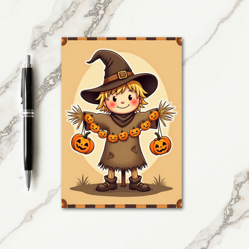 Happy Harvest Scarecrow Card
