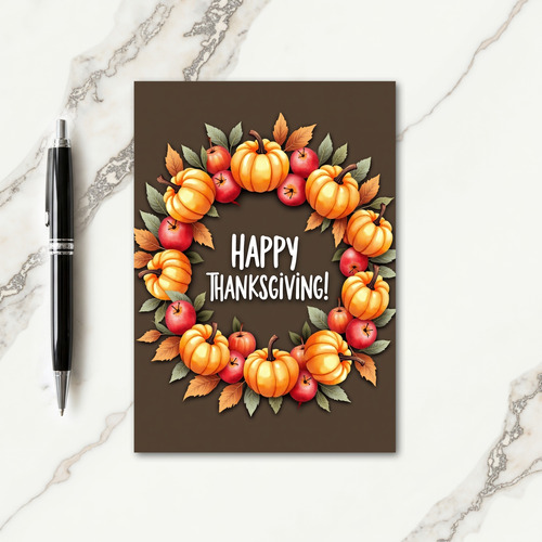 Happy Harvest Wreath Card