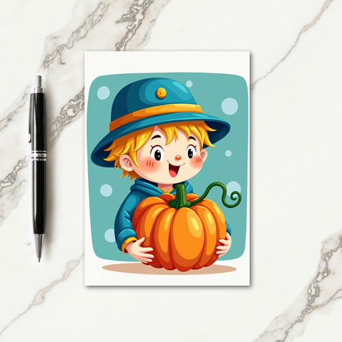 Happy Harvesters Pumpkin Card