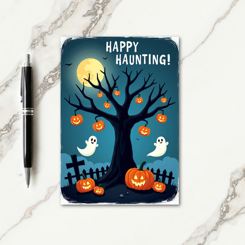 Happy Haunting Moonlit Card