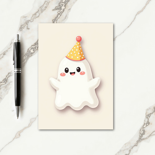 Happy Haunting Party Ghost Card thumbnail