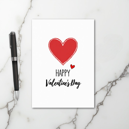 Happy Heart Valentines Day Card