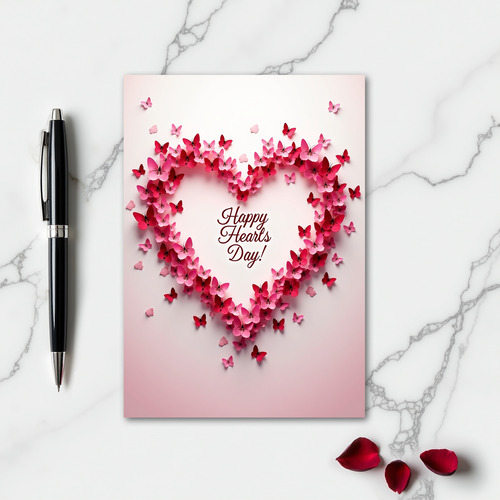 Happy Hearts Day Butterfly Card