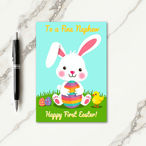 Happy Holiday Rabbit Friend Card