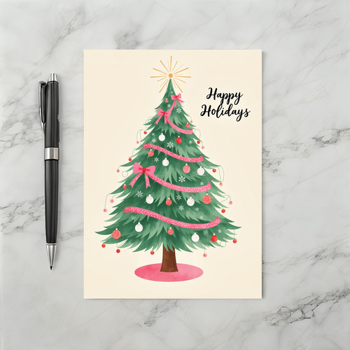 Happy Holidays Christmas Tree Card