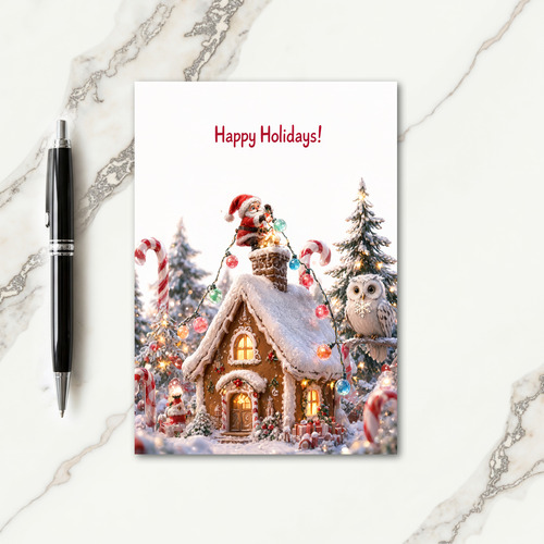 Happy Holidays Gingerbread Card