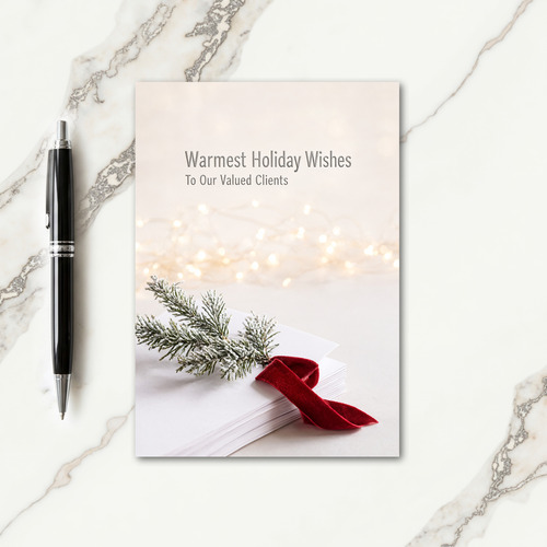 Happy Holidays Wishes To Clients Card