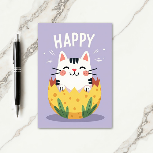 Happy Kitty Emergence Card