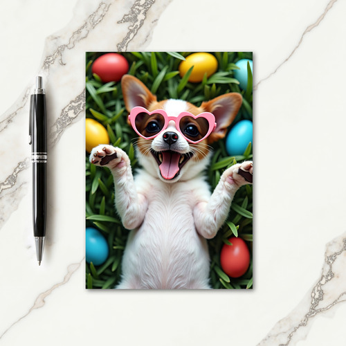 Happy Little Dog Picture Card