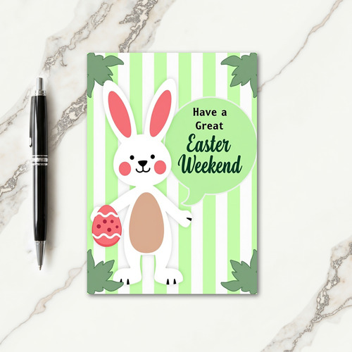 Happy Long Weekend Rabbit Card