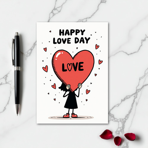 Happy Love Day Heart Card