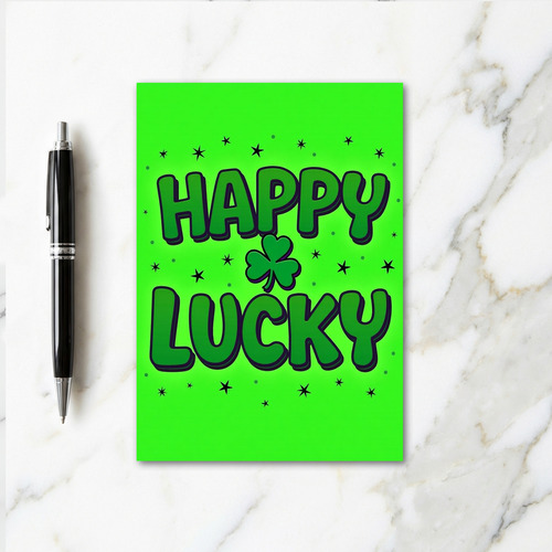 Happy Lucky Clover Card
