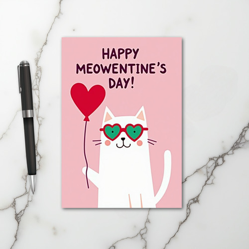 Happy Meowentine Day Card