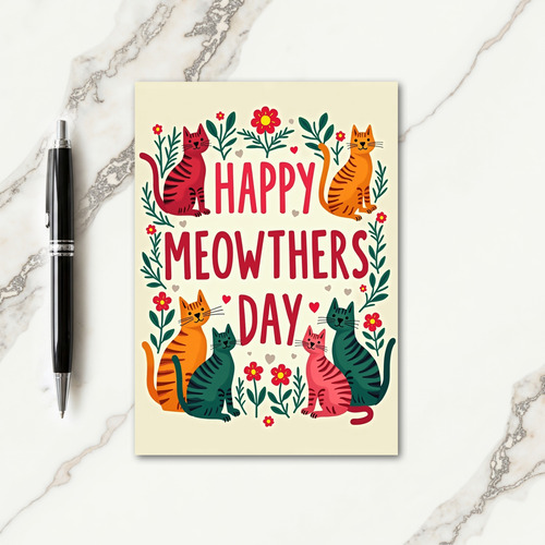 Happy Meowthers Day Cats Card