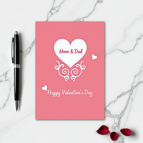 Happy Mom And Dad Valentines Day Card