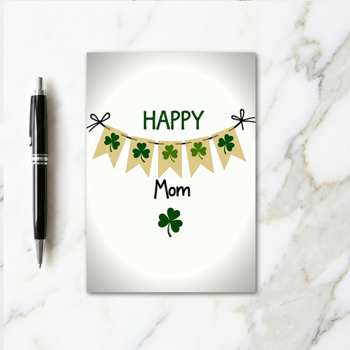 Happy Mom Clover Design Card