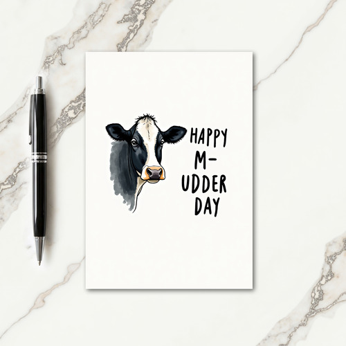 Happy Moo Udder Day Animal Card