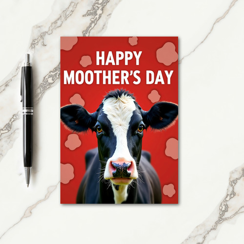 Happy Moothers Day Cow Card