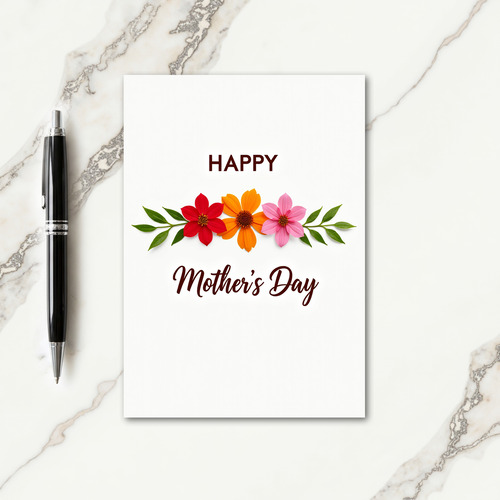 Happy Mother Day Floral Card