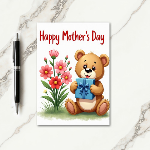 Happy Mothers Day Bear Card