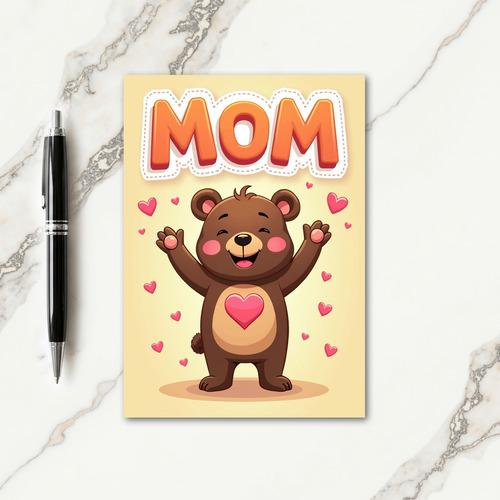 Happy Mothers Day Bear Hug Card
