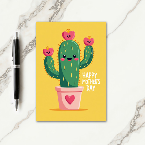 Happy Mothers Day Cactus Card