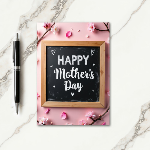 Happy Mothers Day Chalkboard Card