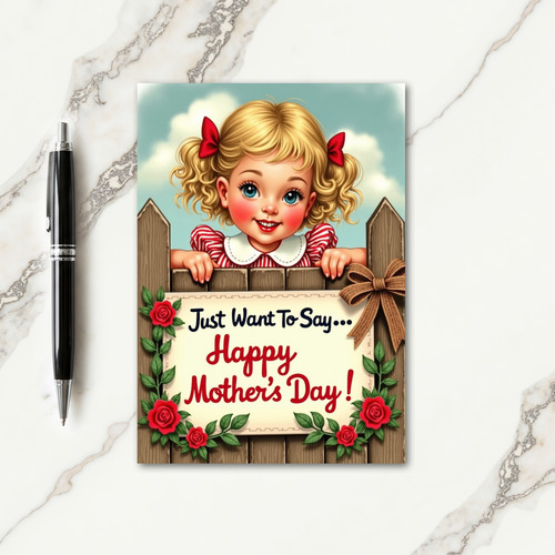 Happy Mothers Day Cute Kids Card
