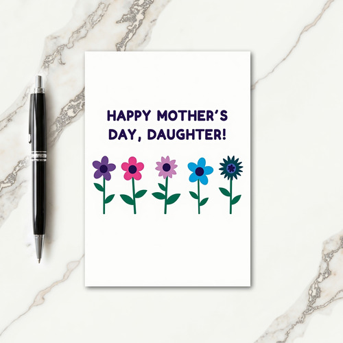 Happy Mothers Day Daughter Card