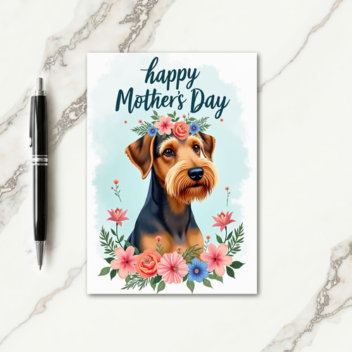Happy Mothers Day Dog Portrait Card