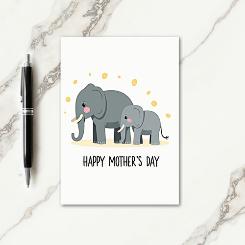 Happy Mothers Day Elephant Card