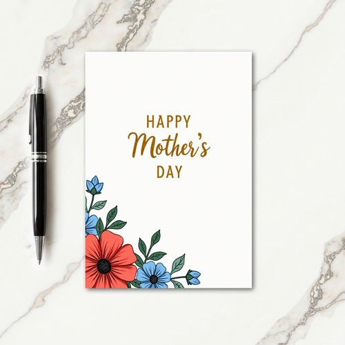 Happy Mothers Day Floral Art Card