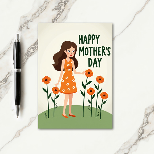 Happy Mothers Day Flower Art Card