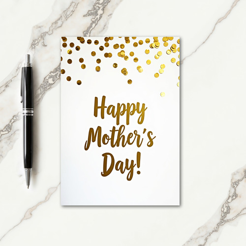 Happy Mothers Day Golden Card