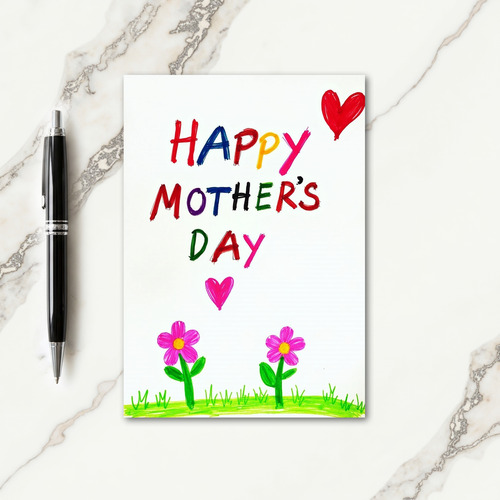 Happy Mothers Day Hand Drawn Card