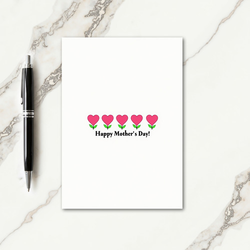 Happy Mothers Day Heart Blooms Card