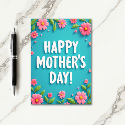 Happy Mothers Day Pretty Floral Card
