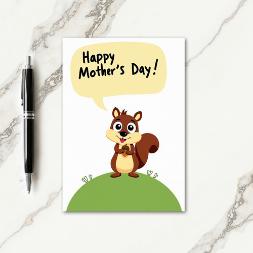 Happy Mothers Day Squirrel Card