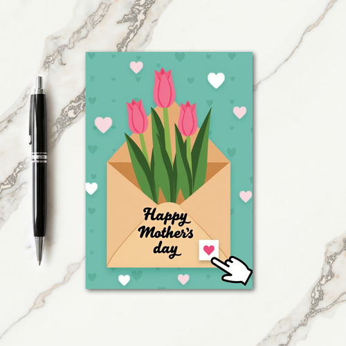 Happy Mothers Day Tulip Art Card