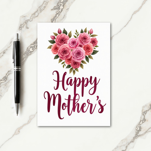 Happy Mothers Floral Bouquet Card