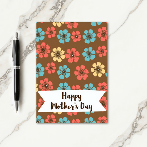 Happy Mothers Floral Pattern Card