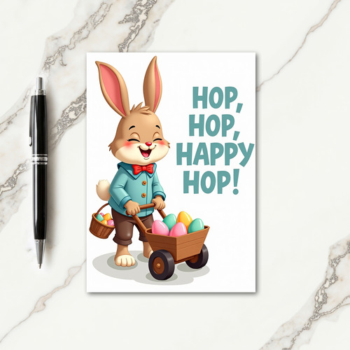Happy Ovoid Cart Pattern Card