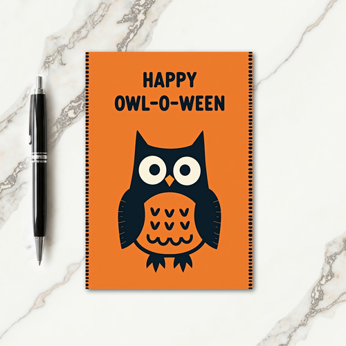 Happy Owl O Ween Card thumbnail