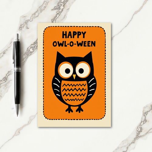 Happy Owl O Ween Fun Owl Card