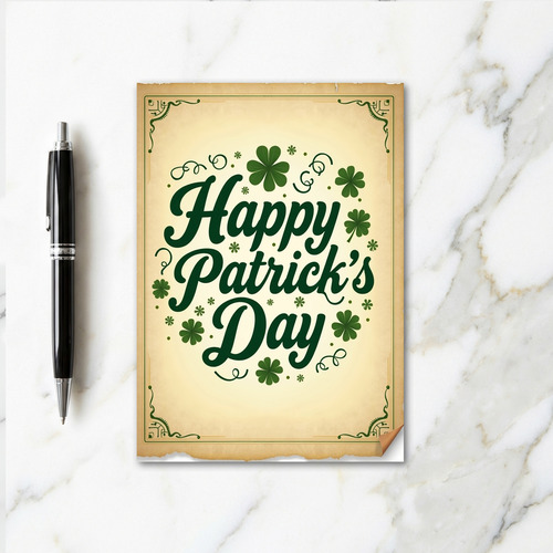Happy Patricks Day Green Card