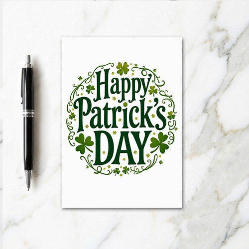Happy Patricks Day Green Vine Card