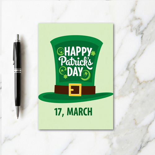 Happy Patricks Day Hat Card