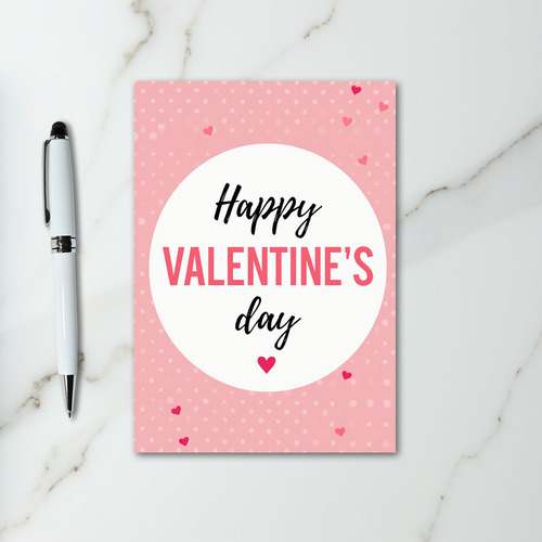 Happy Pink Valentines Day Card