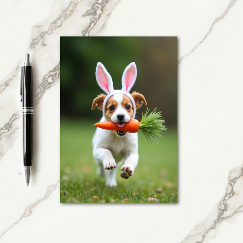 Happy Playful Puppy Card