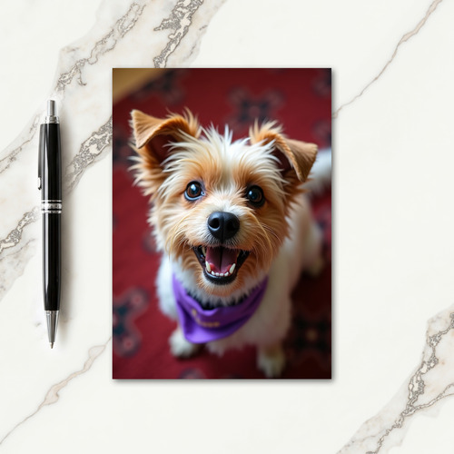 Happy Puppy Bandana Birthday Card